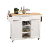 Tullarick Natural & White Kitchen Cart Model 98305 By ACME Furniture